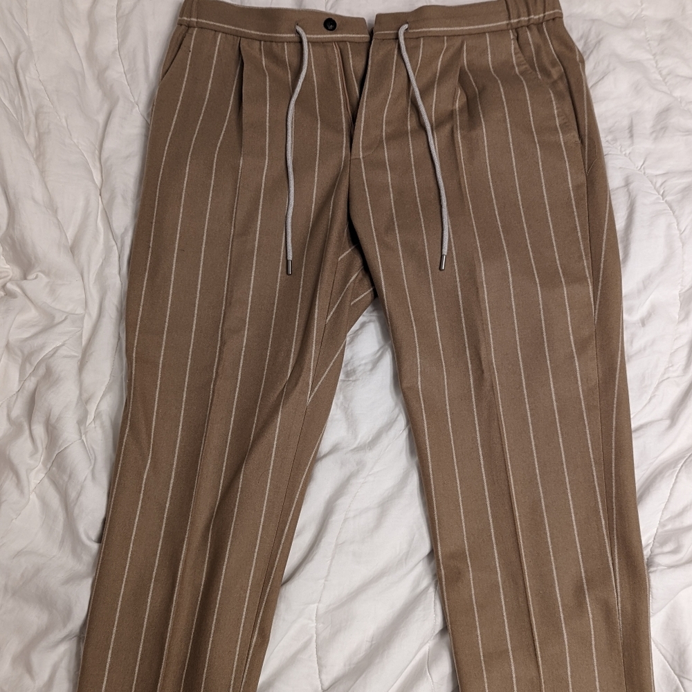 Suitsupply Mid Brown Drawstring Ames Trouser Size 52/36 US